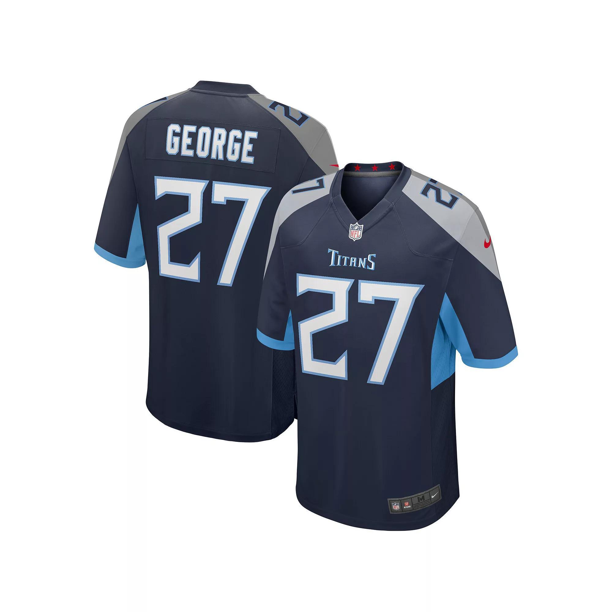 Men's Nike Eddie George Navy Tennessee Titans Game Retired Player Jersey,  Product Image