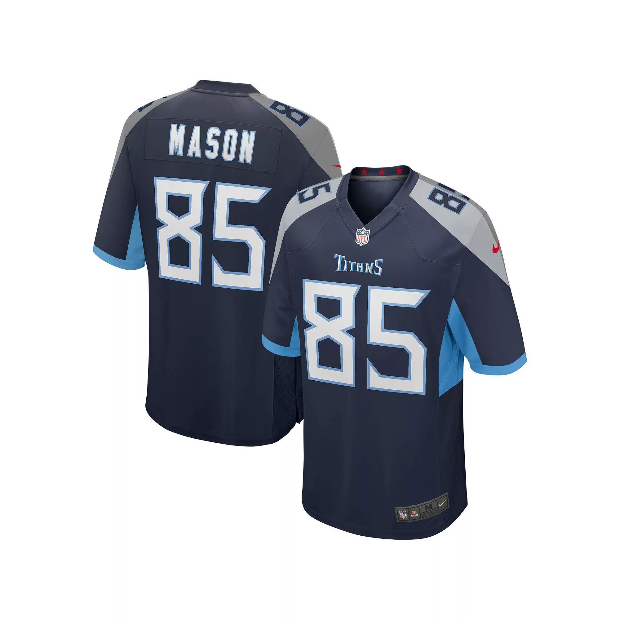 Men's Nike Derrick Mason Navy Tennessee Titans Game Retired Player Jersey, Size: 3XL, Blue Product Image
