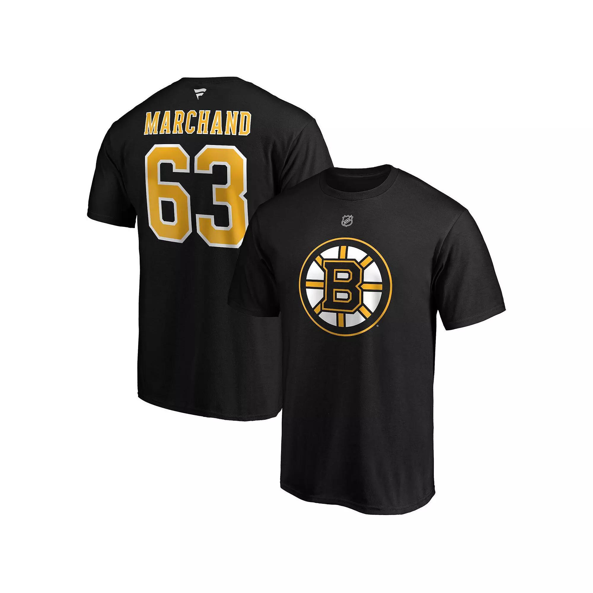 Men's Fanatics Branded Brad Marchand Black Boston Bruins Big & Tall Name & Number T-Shirt,  Product Image