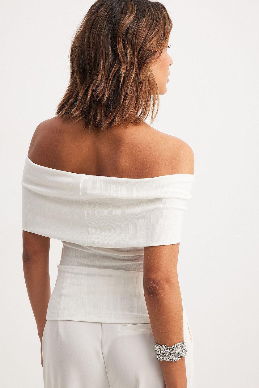Off Shoulder Rib Top Product Image