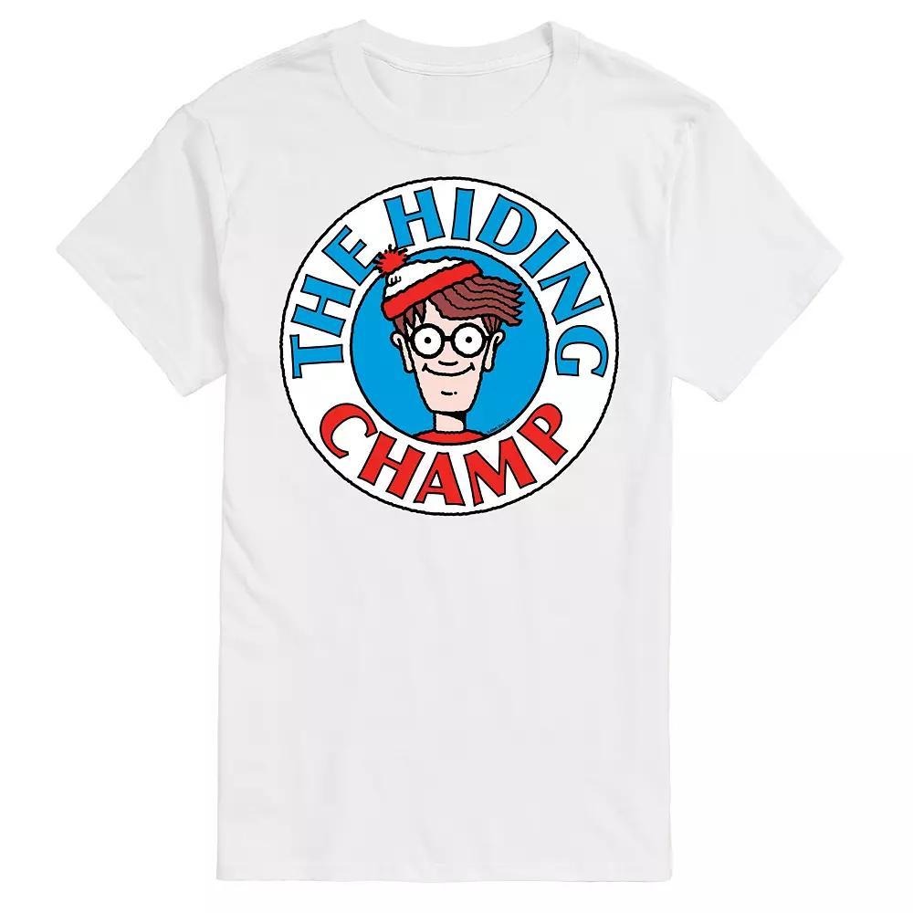 Men's Where's Waldo The Hiding Champ Graphic Tee, Size: XXL, White Product Image