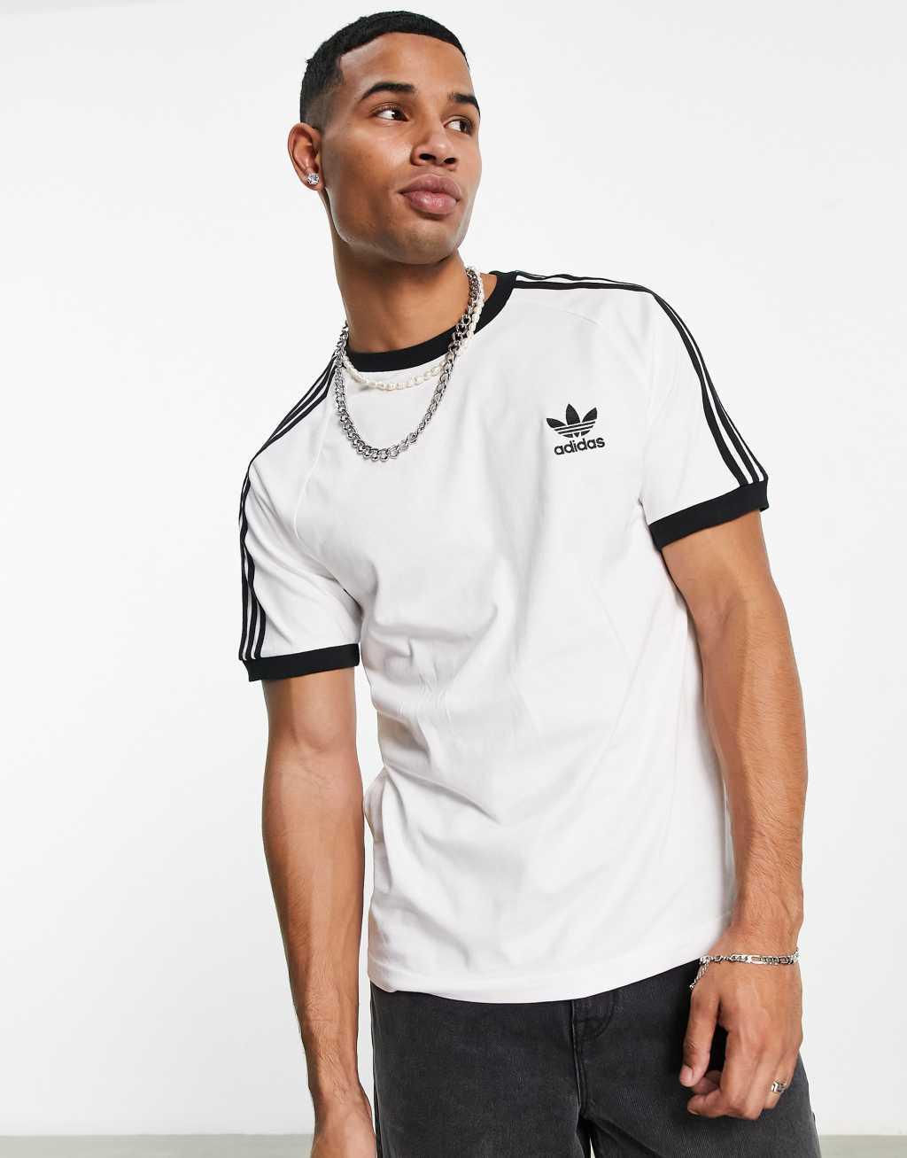 adidas Originals Adicolor crewneck t-shirt in white Product Image