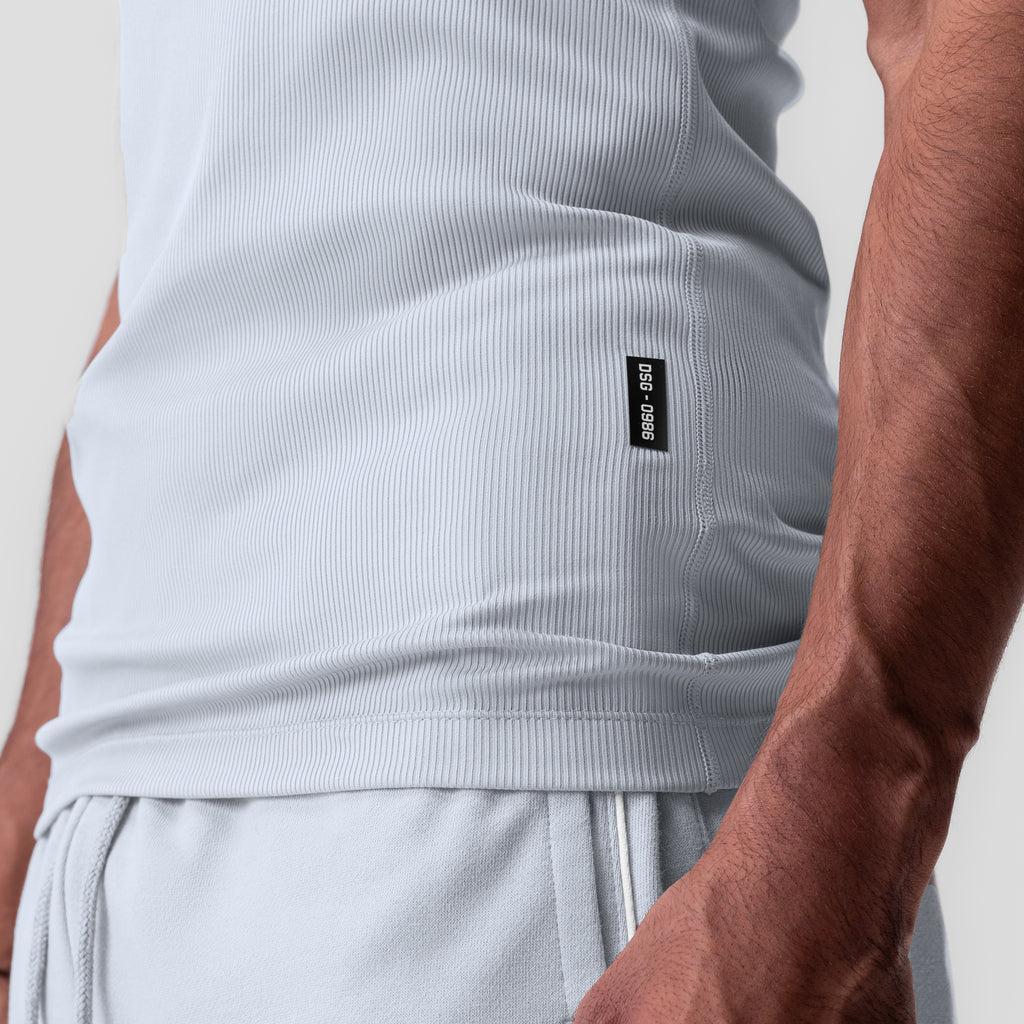 0986. Creora® Tech Ribbed Tank - Ice Blue Product Image