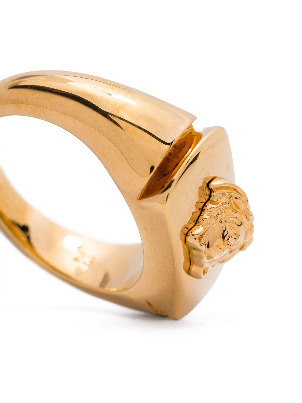 Medusa-embossed signet ring Product Image