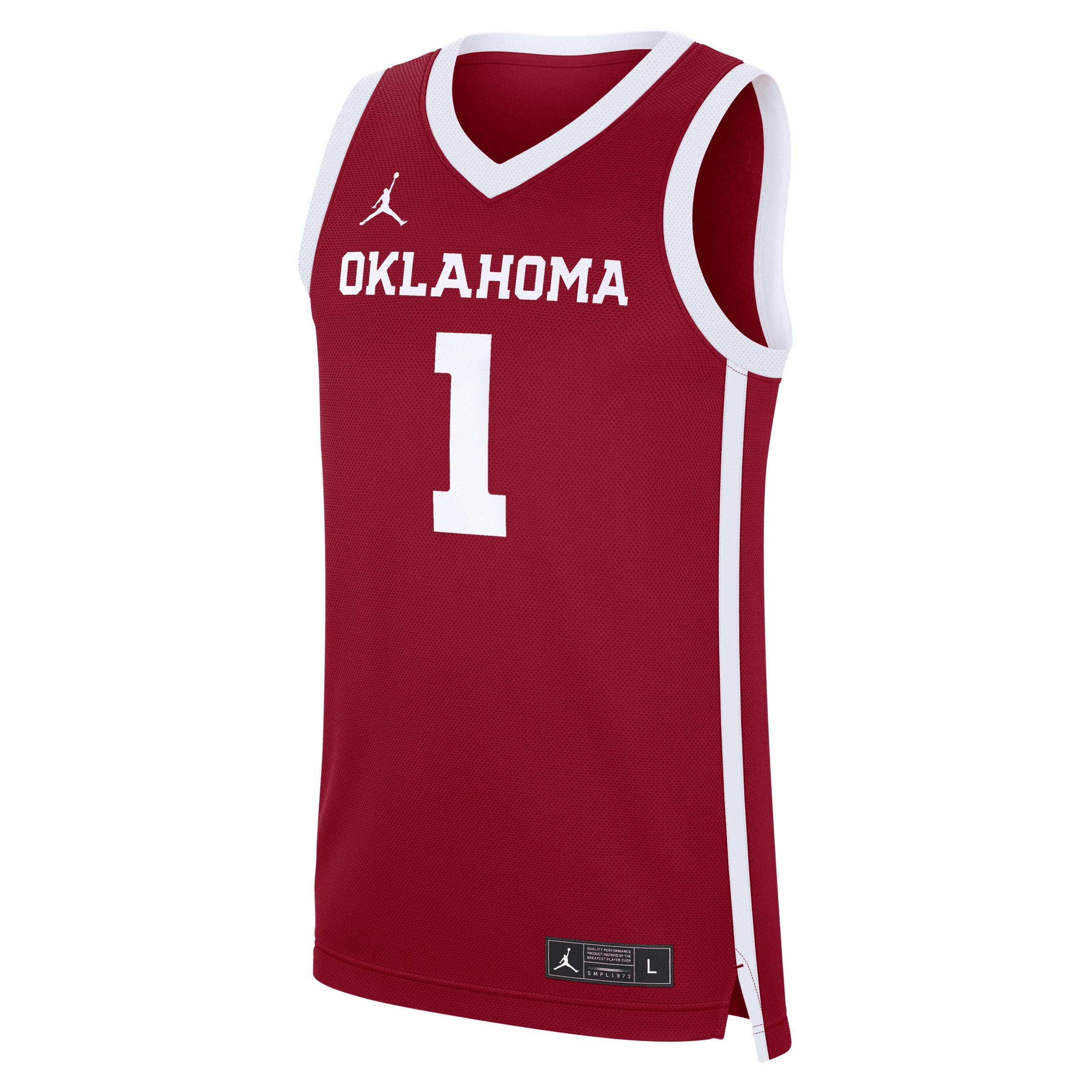 Men's Oklahoma Sooners Replica Jordan Brand College Basketball Jersey Product Image