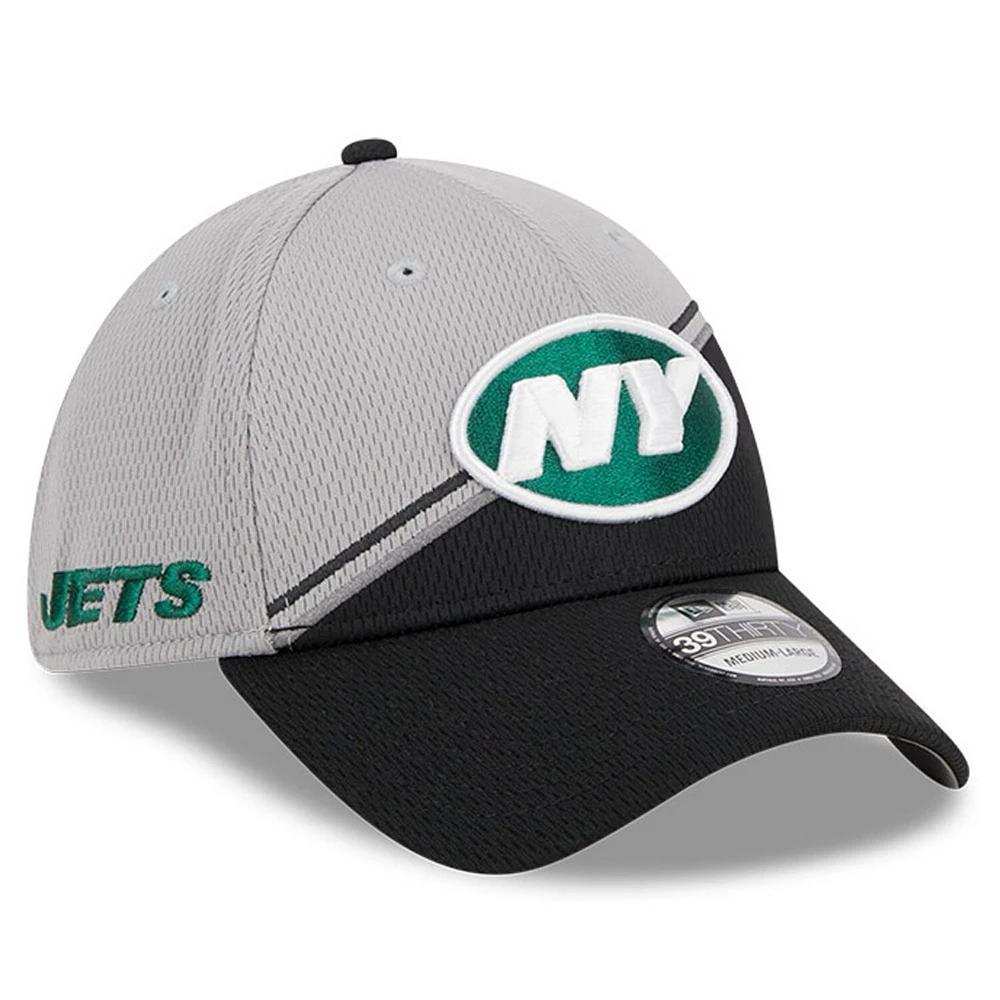 Men's New Era  Gray/Black New York Jets 2023 Sideline 39THIRTY Flex Hat, Size: Large/XL, Grey Product Image