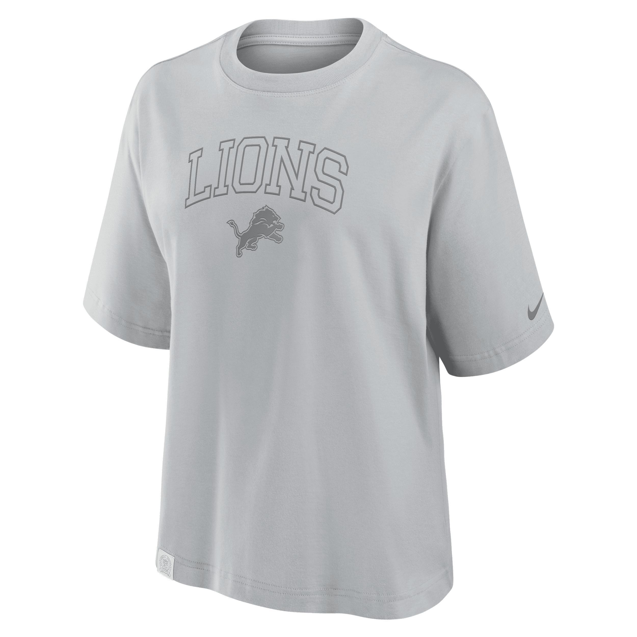 Detroit Lions Arch Boxy Nike Womens NFL T-Shirt | 01CM0AN9J-YBA Product Image
