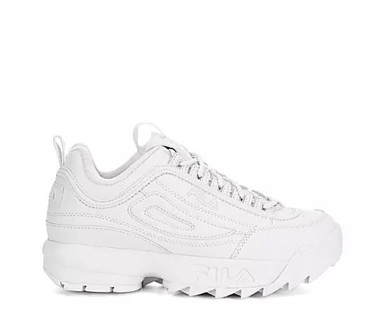 Fila Disruptor II Premium Sneakers White/White/White 9 Product Image