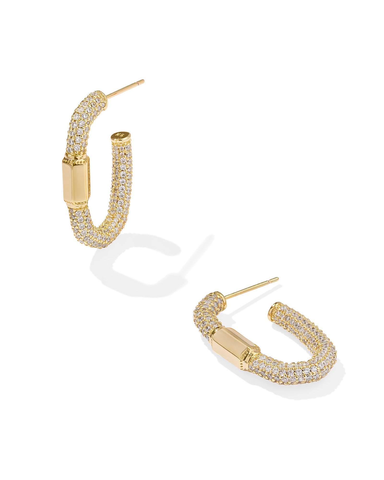 Emery Gold Hoop Earrings in Multi Mix Product Image