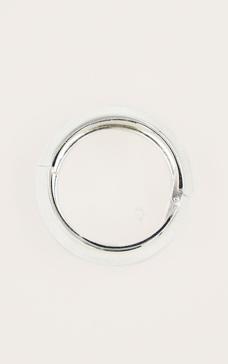 Silver Chunky Asymmetrical Clasp Cuff Product Image