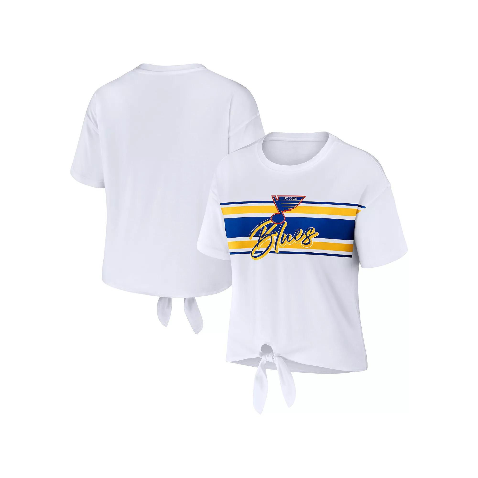 Women's WEAR by Erin Andrews White St. Louis Blues Front Knot T-Shirt,  Product Image