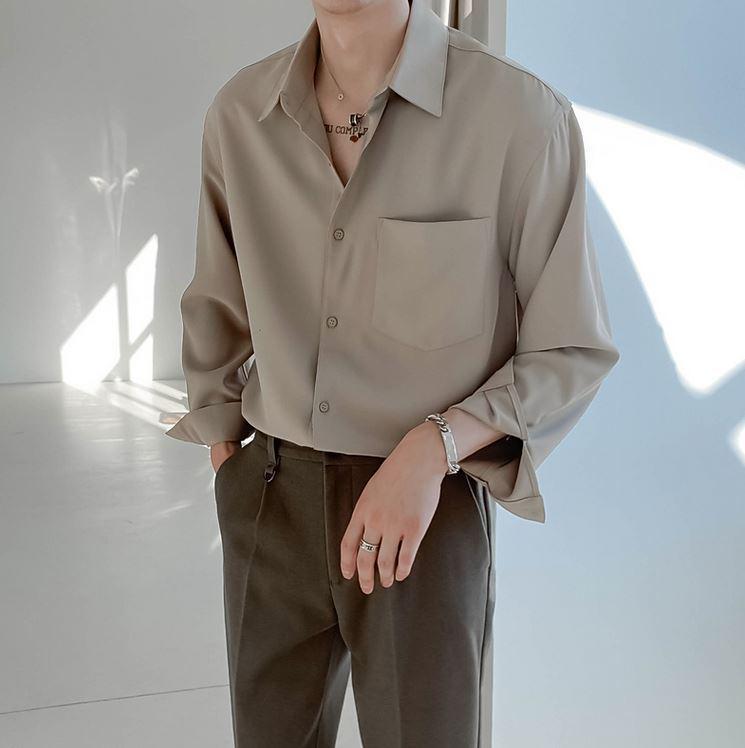 RT No. 4443 ESSENTIALS BUTTON-UP COLLAR SHIRT Product Image