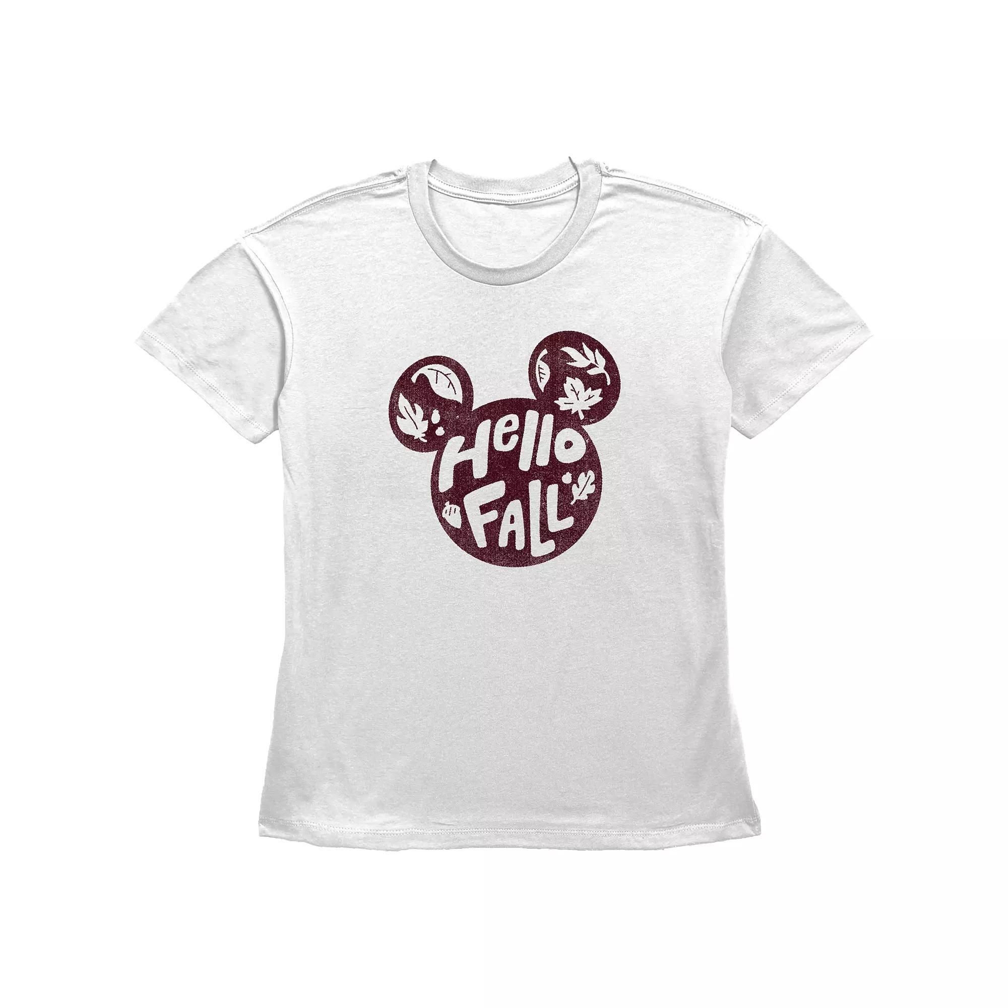 Disney's Mickey Mouse Hello Fall Women's Graphic Tee,  Product Image