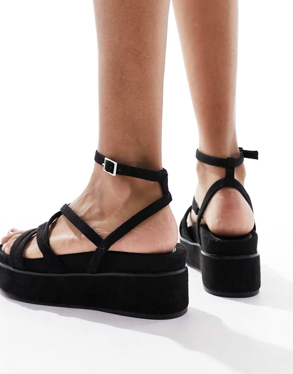 ASOS DESIGN Taurus 2 strappy flatform sandals Product Image