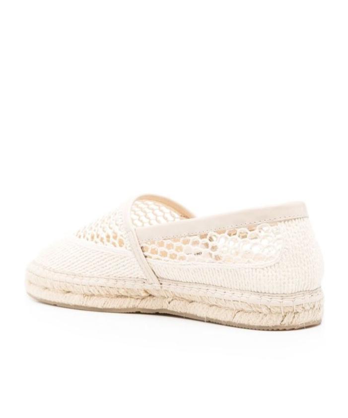 ISABEL MARANT Halky Round-toe Crochet Espadrilles In White Product Image