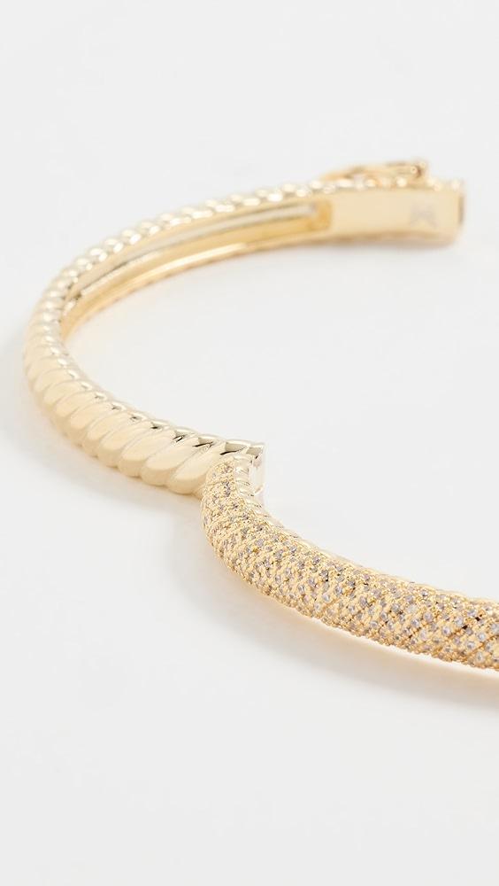 By Adina Eden Pave Twisted Rope Bangle Bracelet | Shopbop Product Image