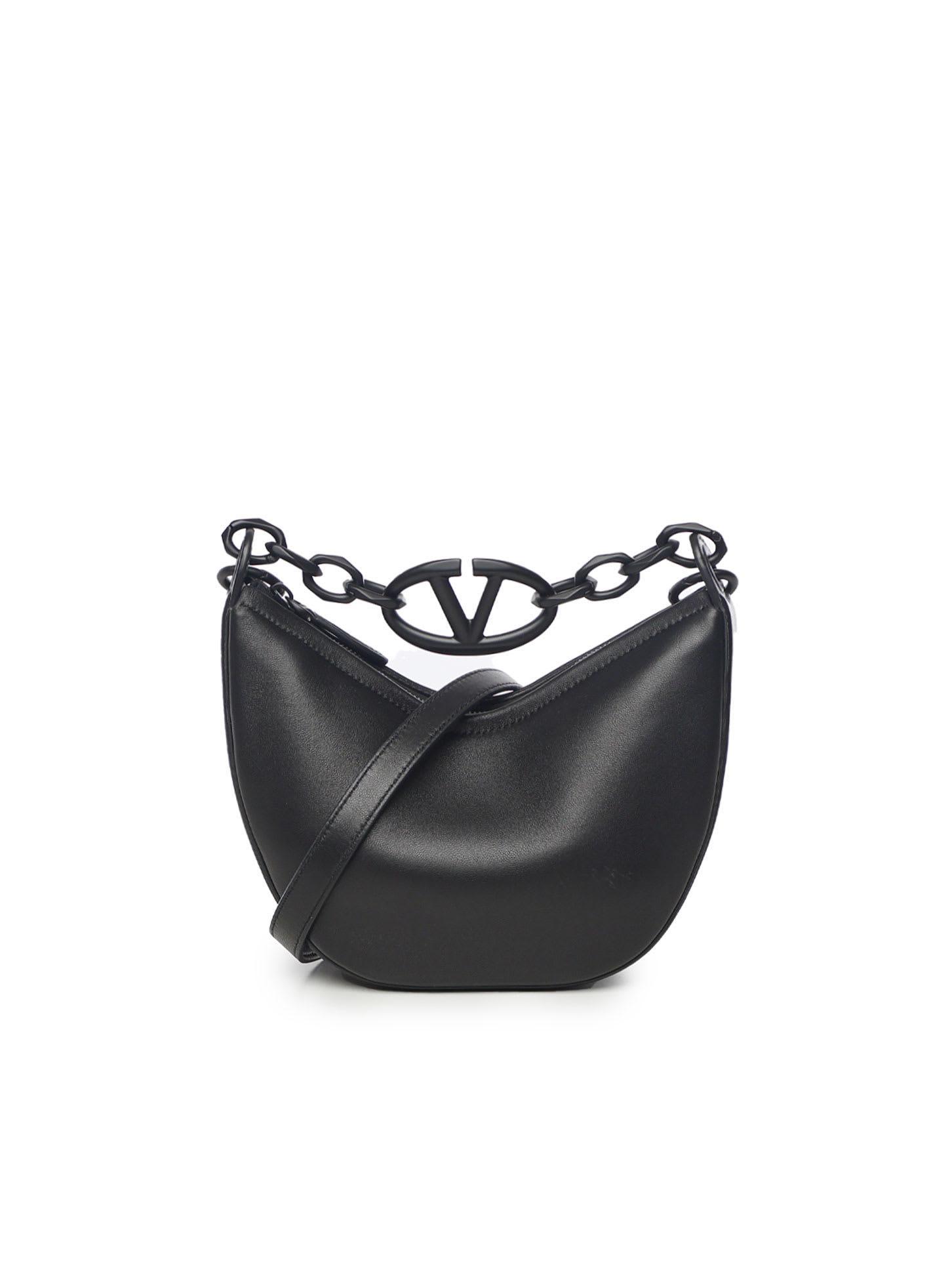 VALENTINO GARAVANI Mini Vlogo Moon Hobo Handbag Handbag In In Black Product Image