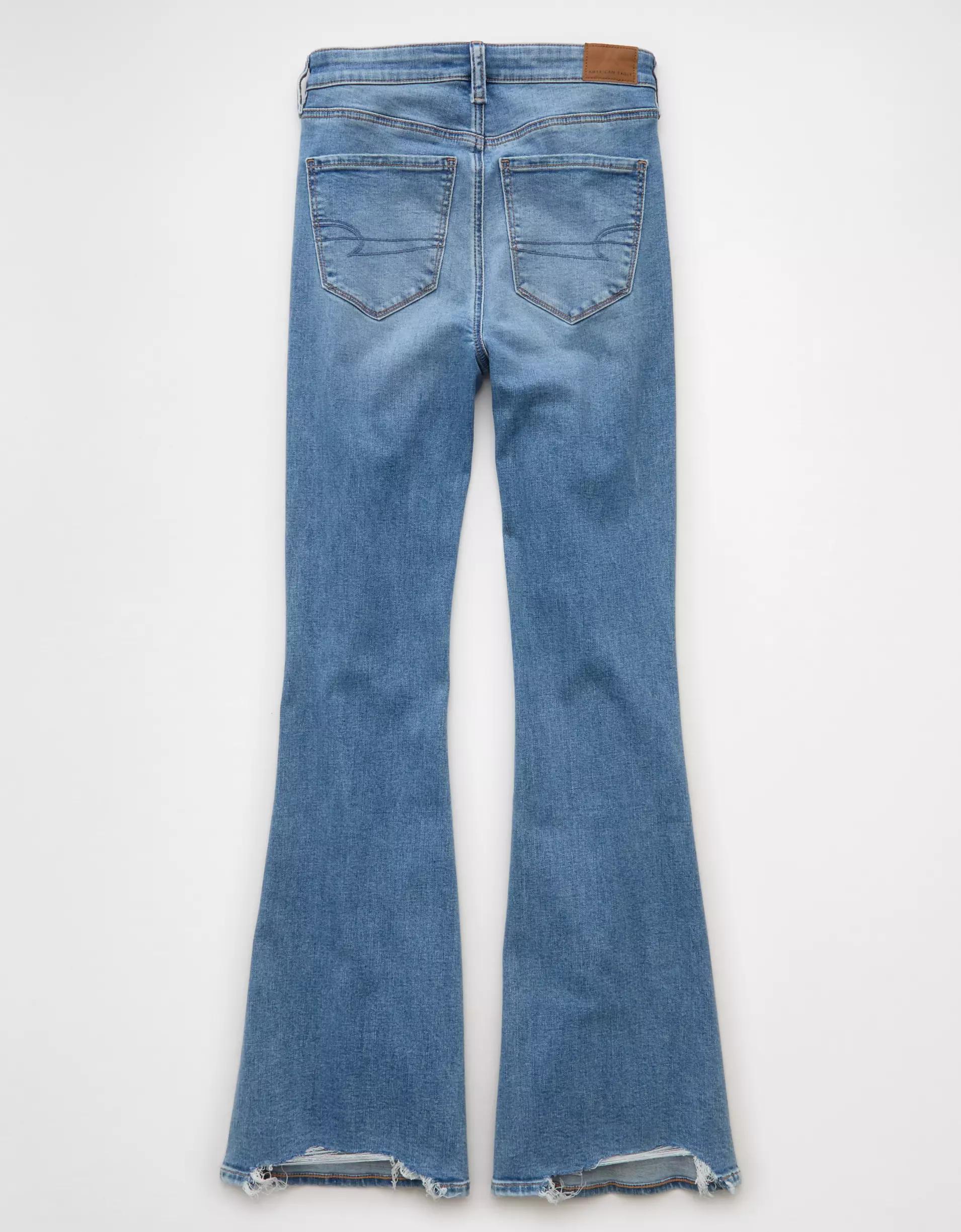 AE Next Level Ripped Super High-Waisted Flare Jean Product Image