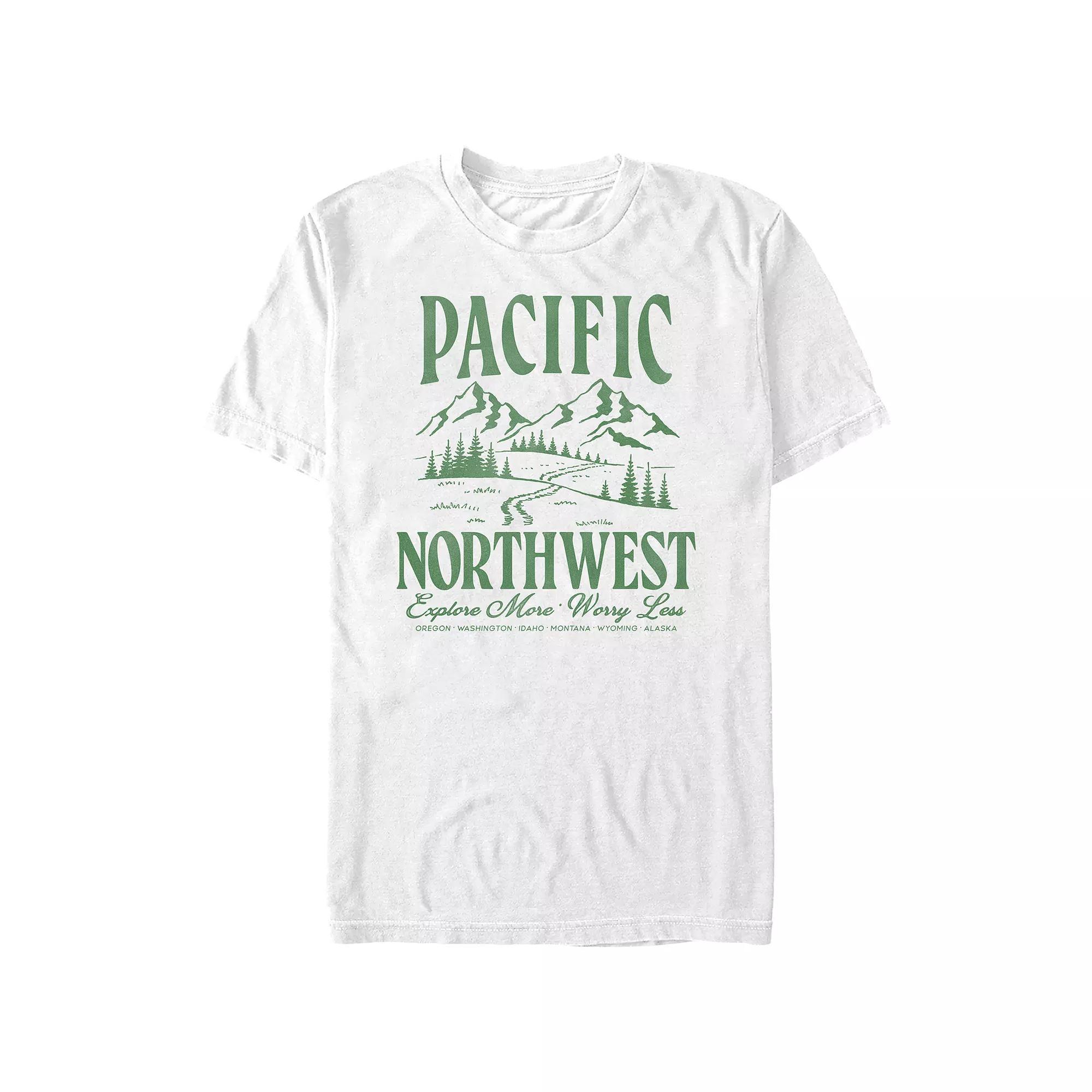 Big & Tall Pacific Northwest Graphic Tee, Men's, Size: XXL Tall, White Product Image