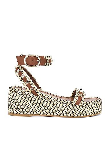 Valentino Garavani Womens Ankle Strap Espadrille Platform Sandals Product Image