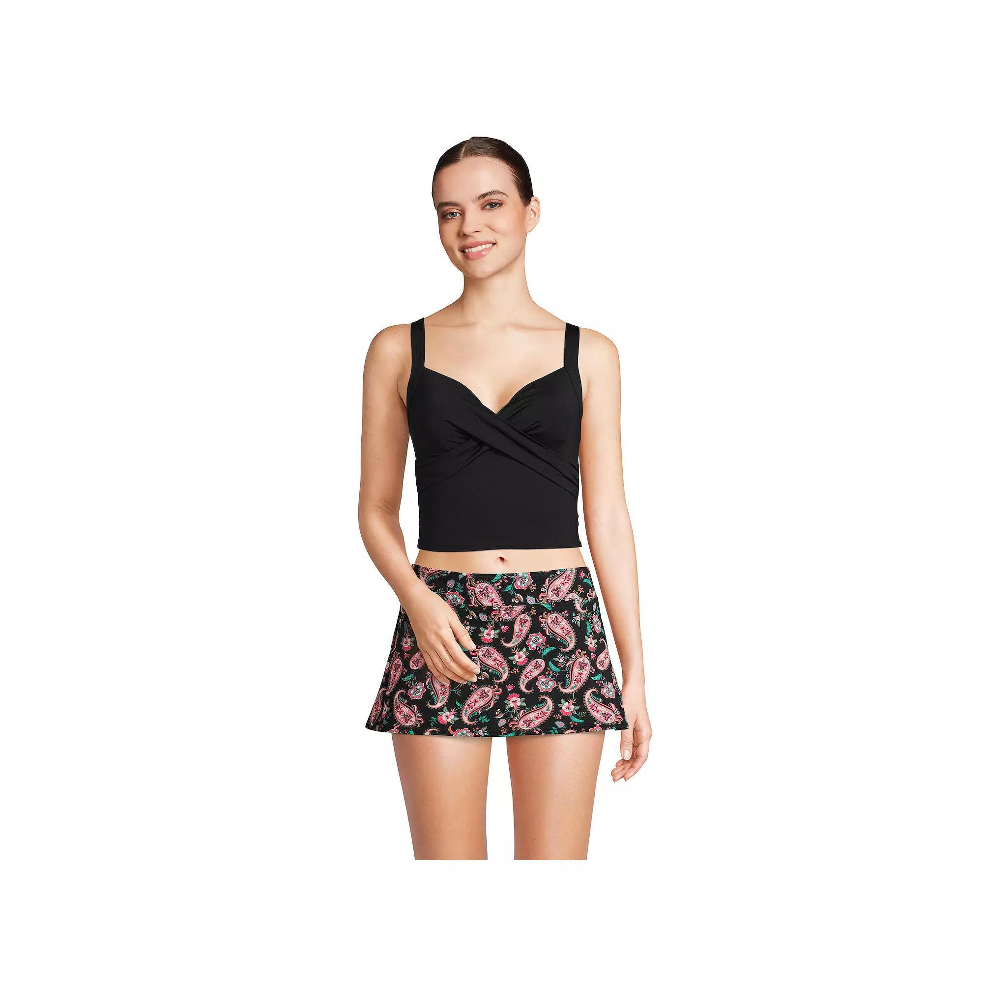 Women's Lands' End Chlorine Resistant Wireless Cropped Tankini Top,  Product Image