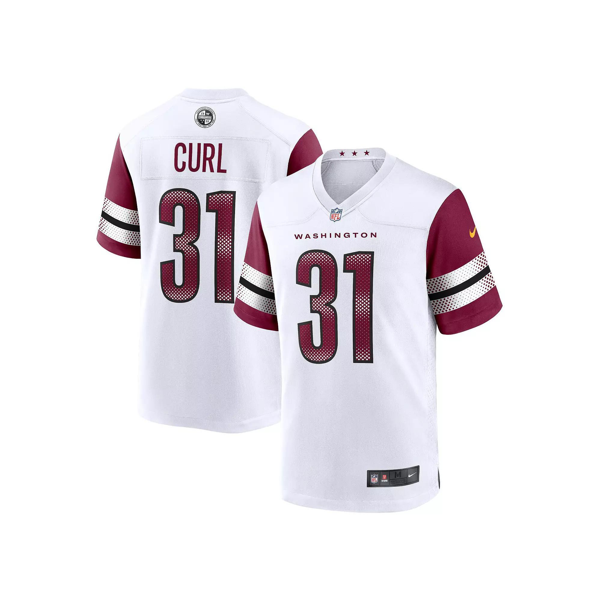 Men's Nike Kamren Curl White Washington Commanders Game Jersey, Size: 2XL, Wft White Product Image