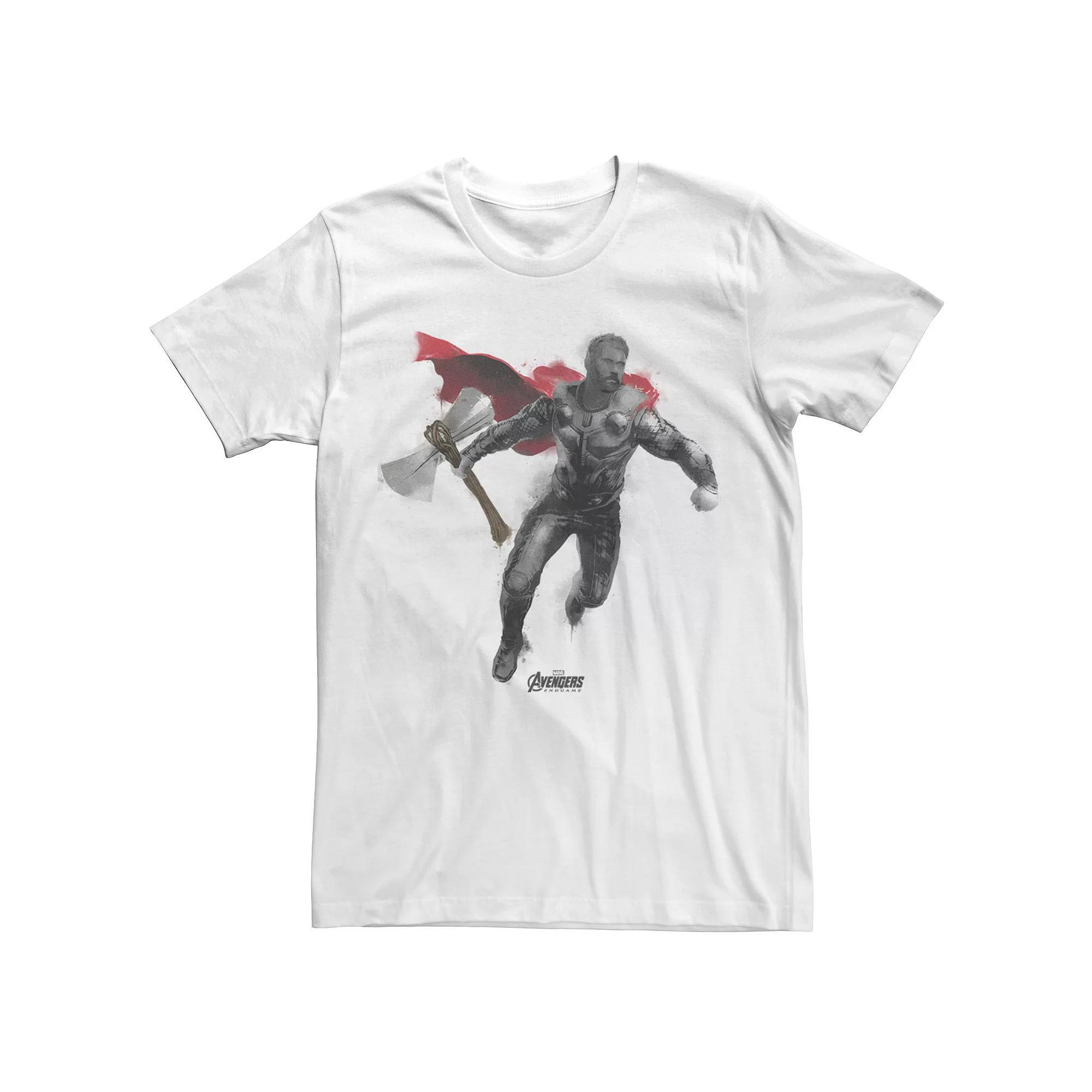 Men's Marvel Avengers Endgame Thor Spray Paint Tee, Size: XL, White Product Image