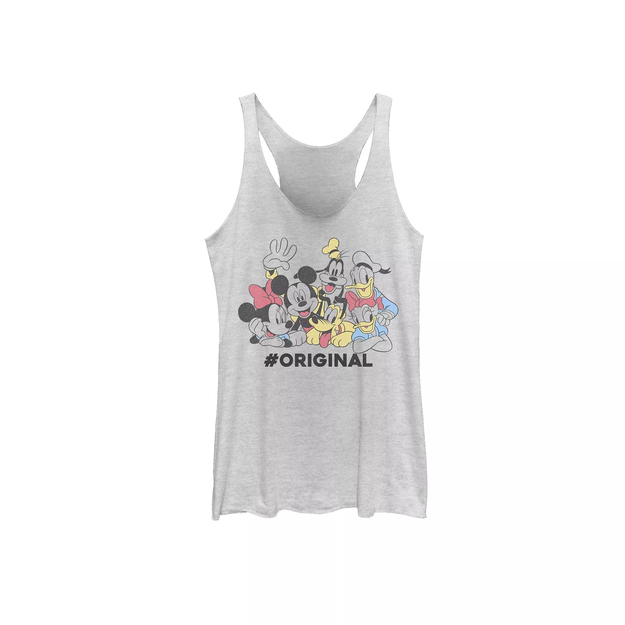 Disney's Mickey Mouse & Friends #Original Groupshot Juniors' Racerback Tank Top, Girl's,  Product Image