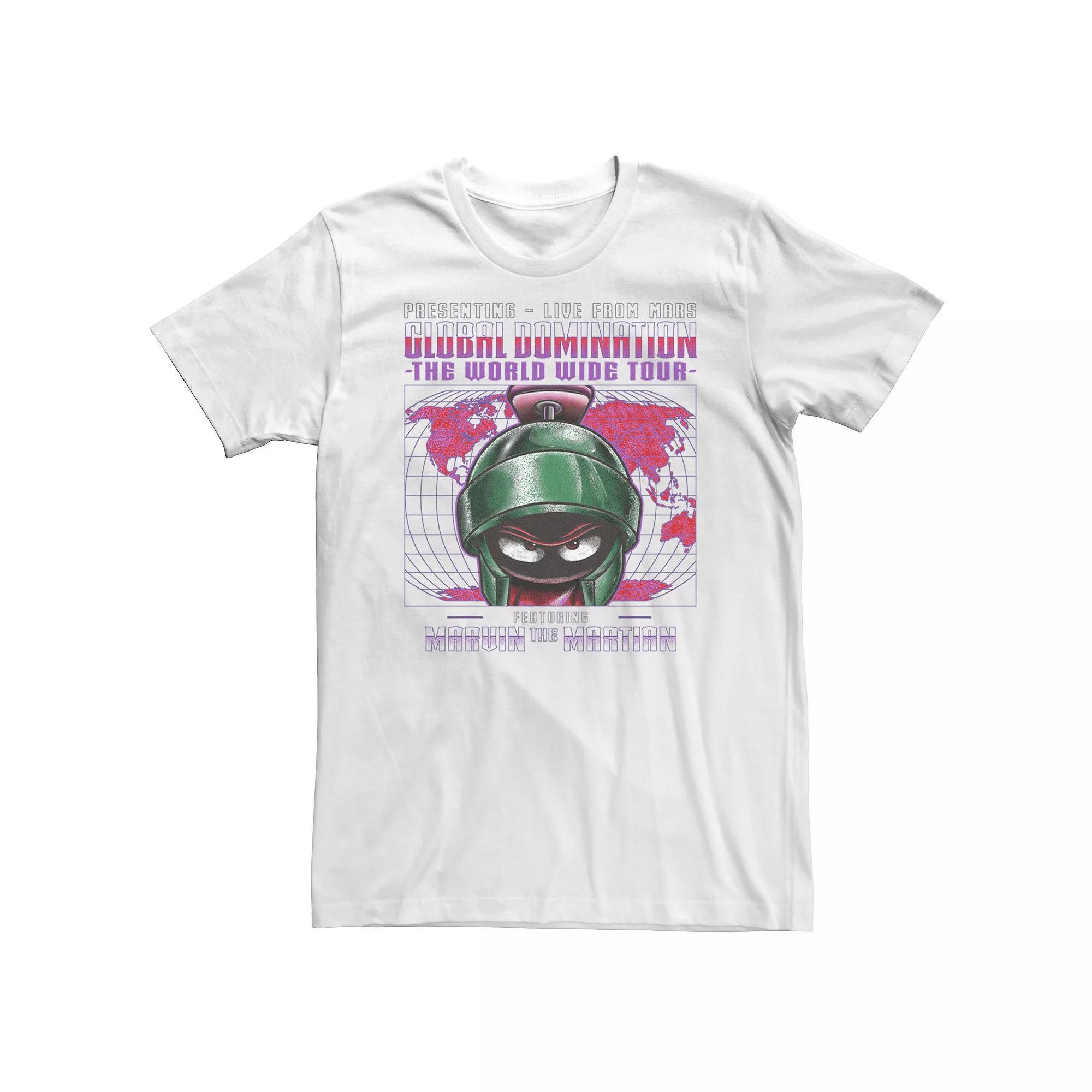 Big & Tall Looney Tunes Marvin The Martian Global Domination Tee, Men's,  Product Image