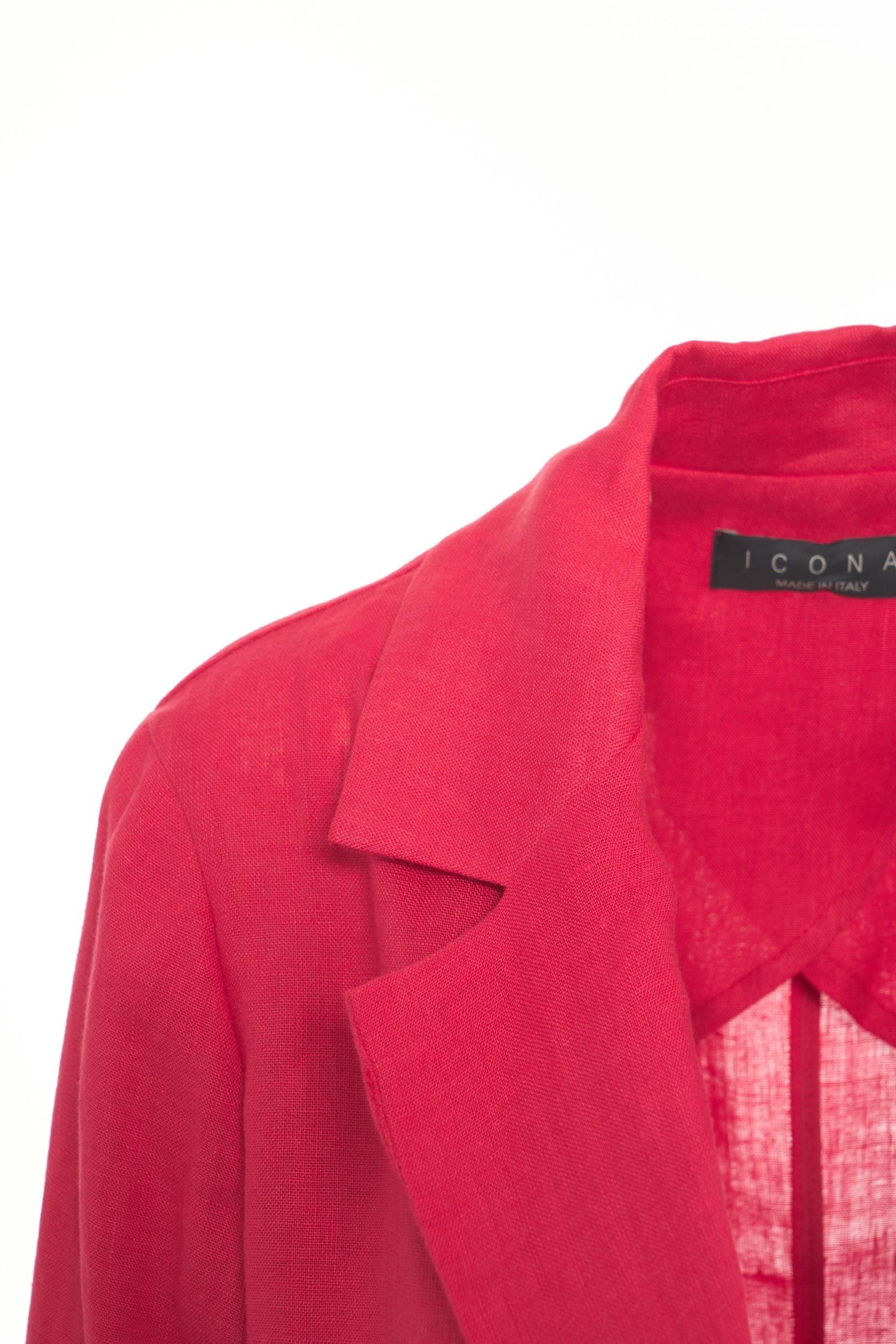 Single-breasted linen blazer Product Image