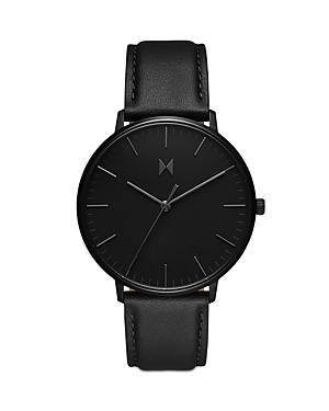 MVMT Mens Legacy Slim Panther Black Leather Strap Watch Product Image