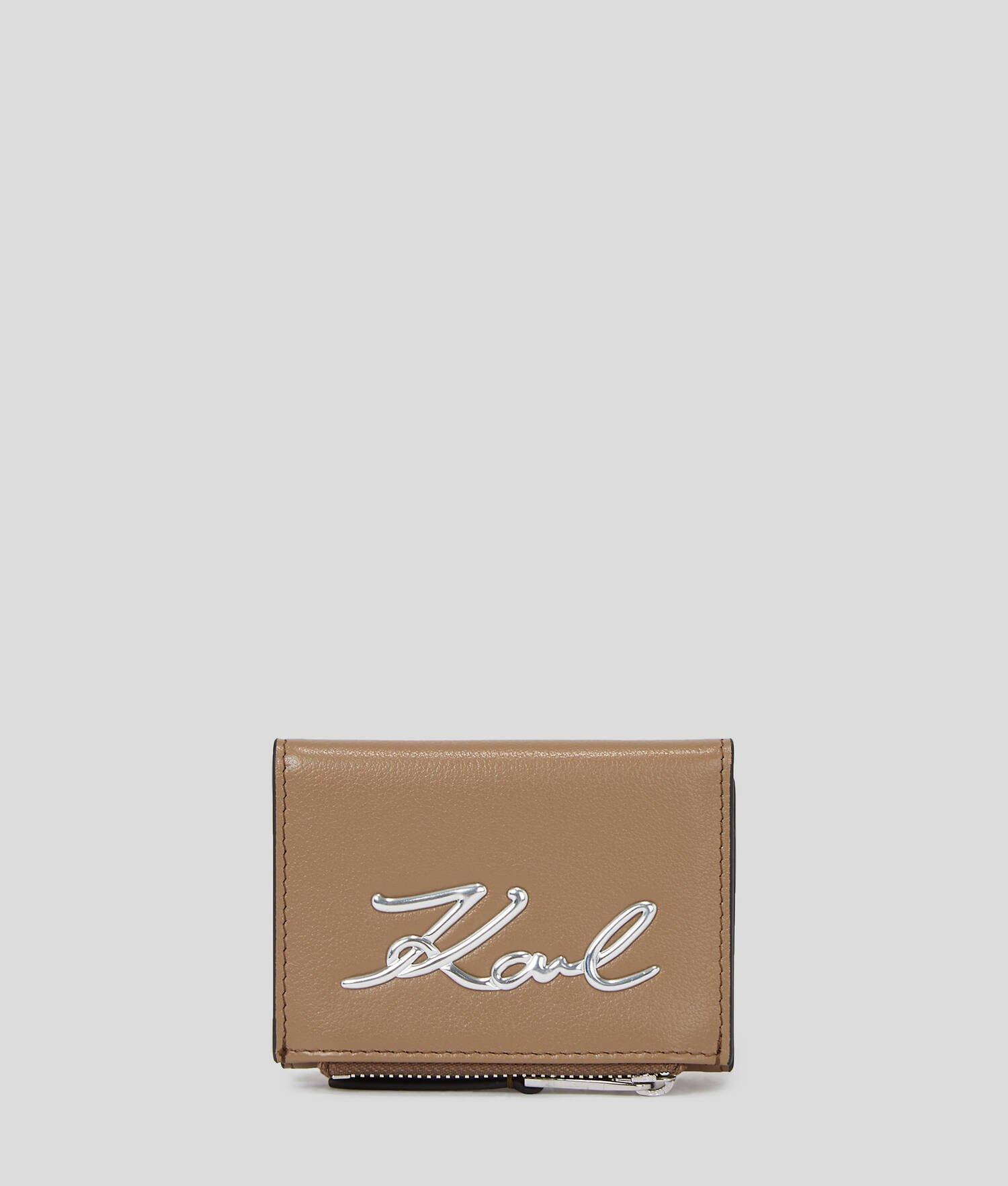 K/SIGNATURE TRIFOLD ZIP CARD HOLDER Product Image