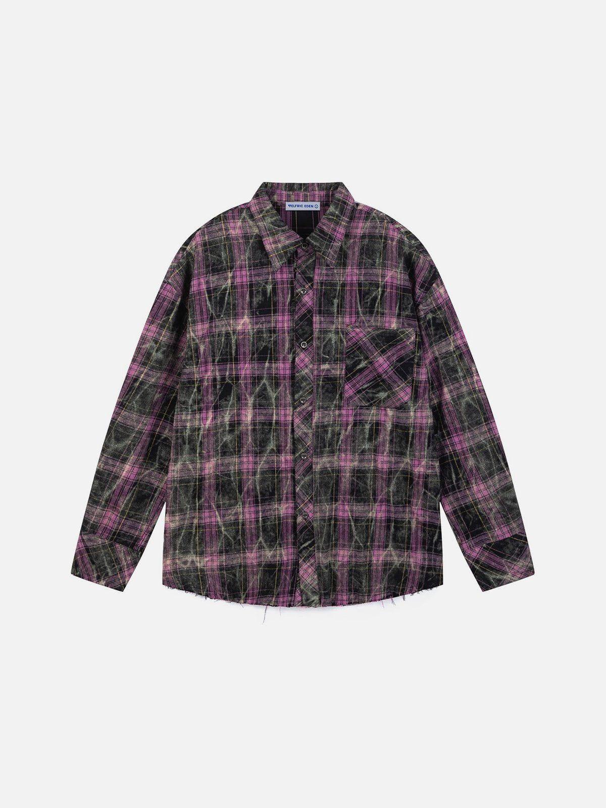 Aelfric Eden Plaid Washed Long Sleeve Shirt Product Image