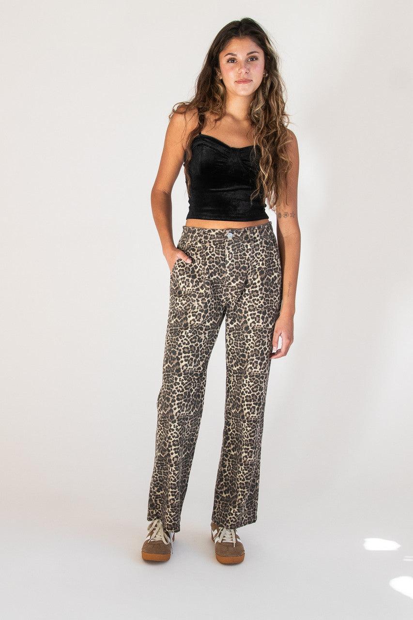 Leopard Print Jeans Product Image