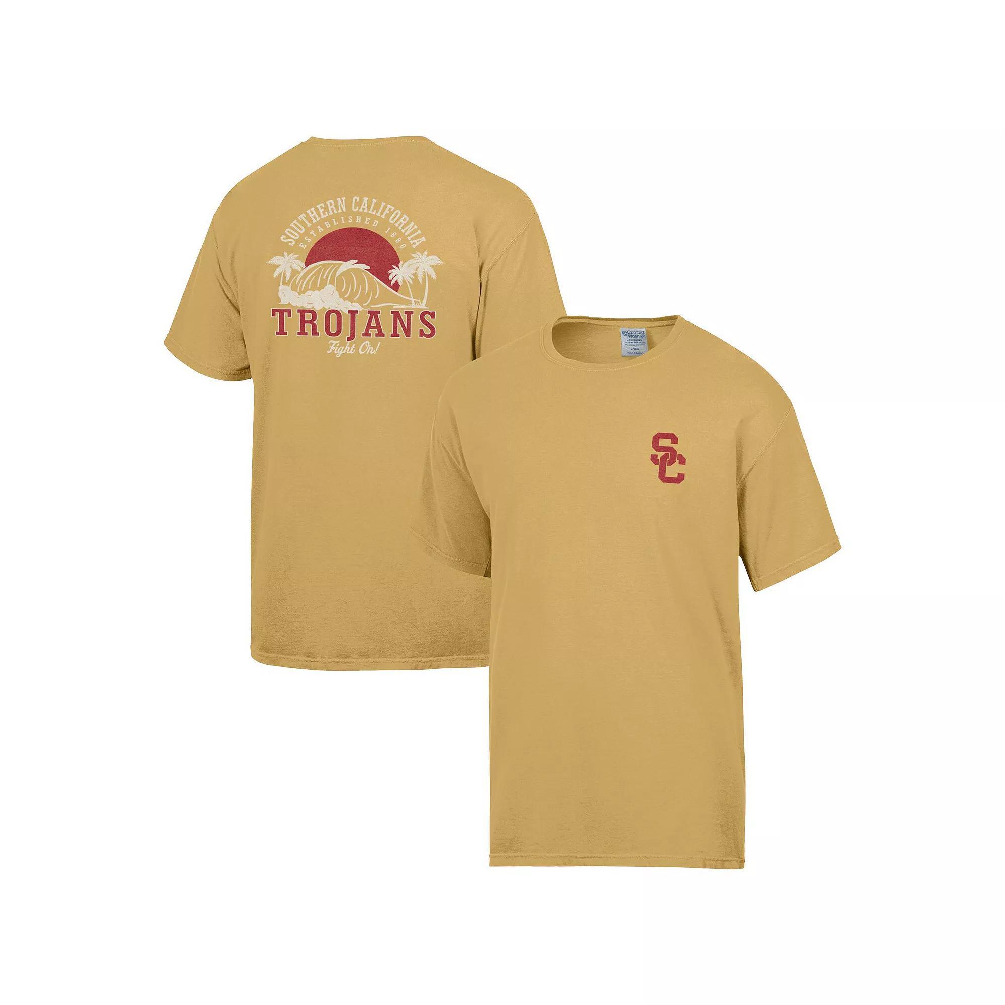 Men's ComfortWash  Gold USC Trojans Team Color Wave T-Shirt, Size: XL Product Image