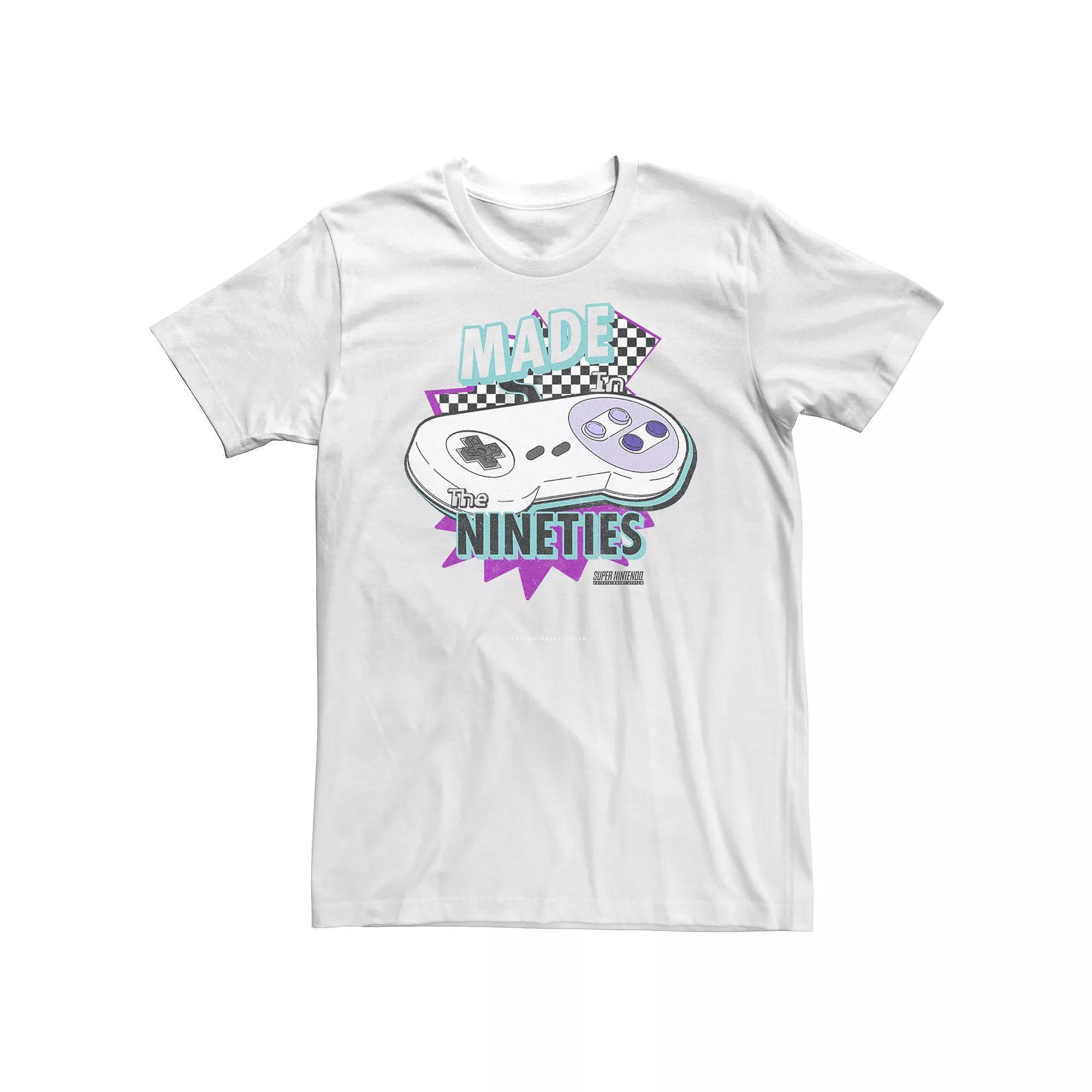 Big & Tall Nintendo NES Made In The Nineties Retro Tee, Men's, Size: 3XL, White Product Image