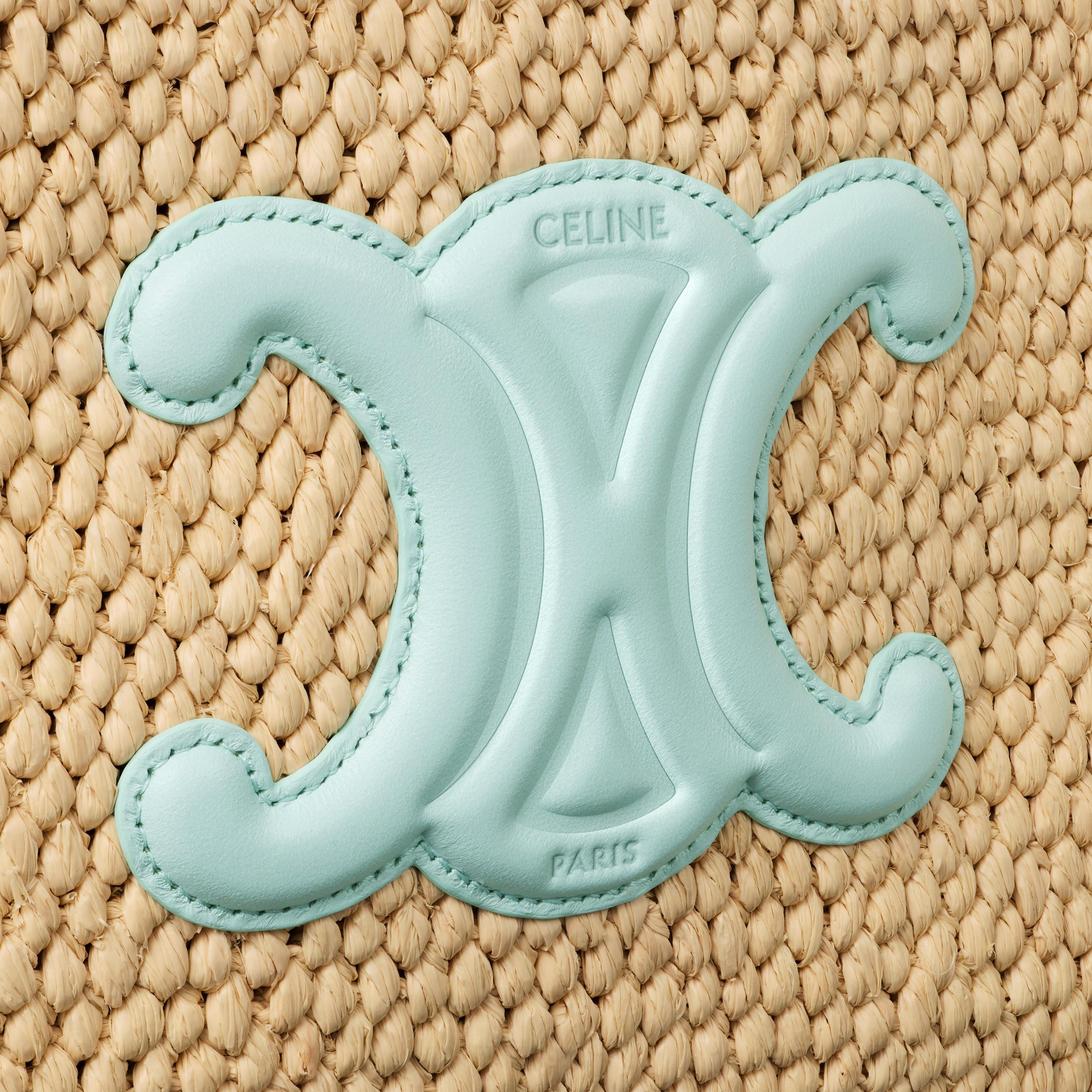 SMALL CABAS THAIS IN Raffia and calfskin Product Image