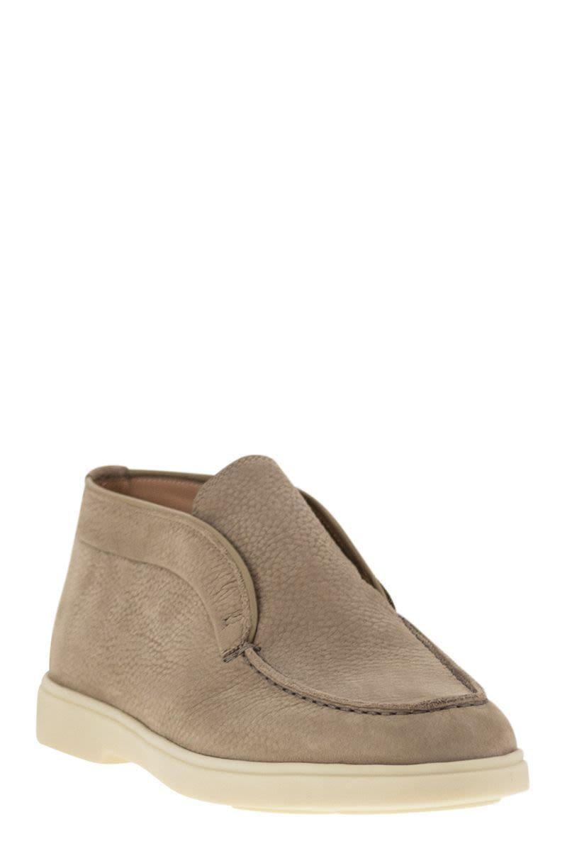 SANTONI Desert Boot In Nubuck In Beige Product Image