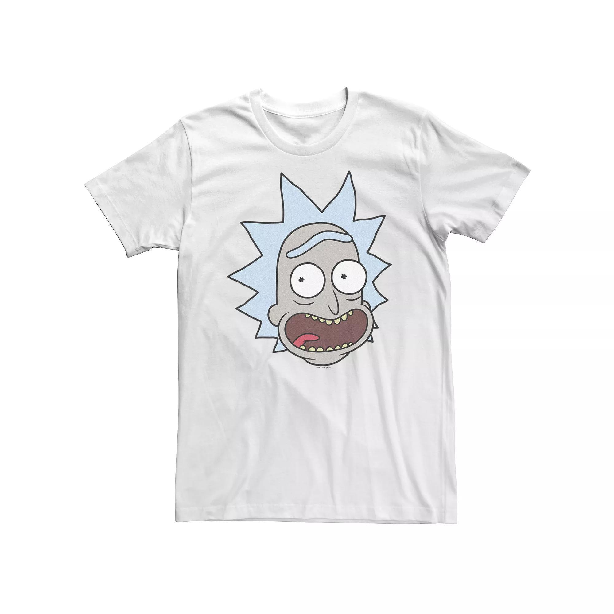 Big & Tall Rick & Morty Rick Big Face Head Shot Tee, Men's, Size: 3XL, White Product Image