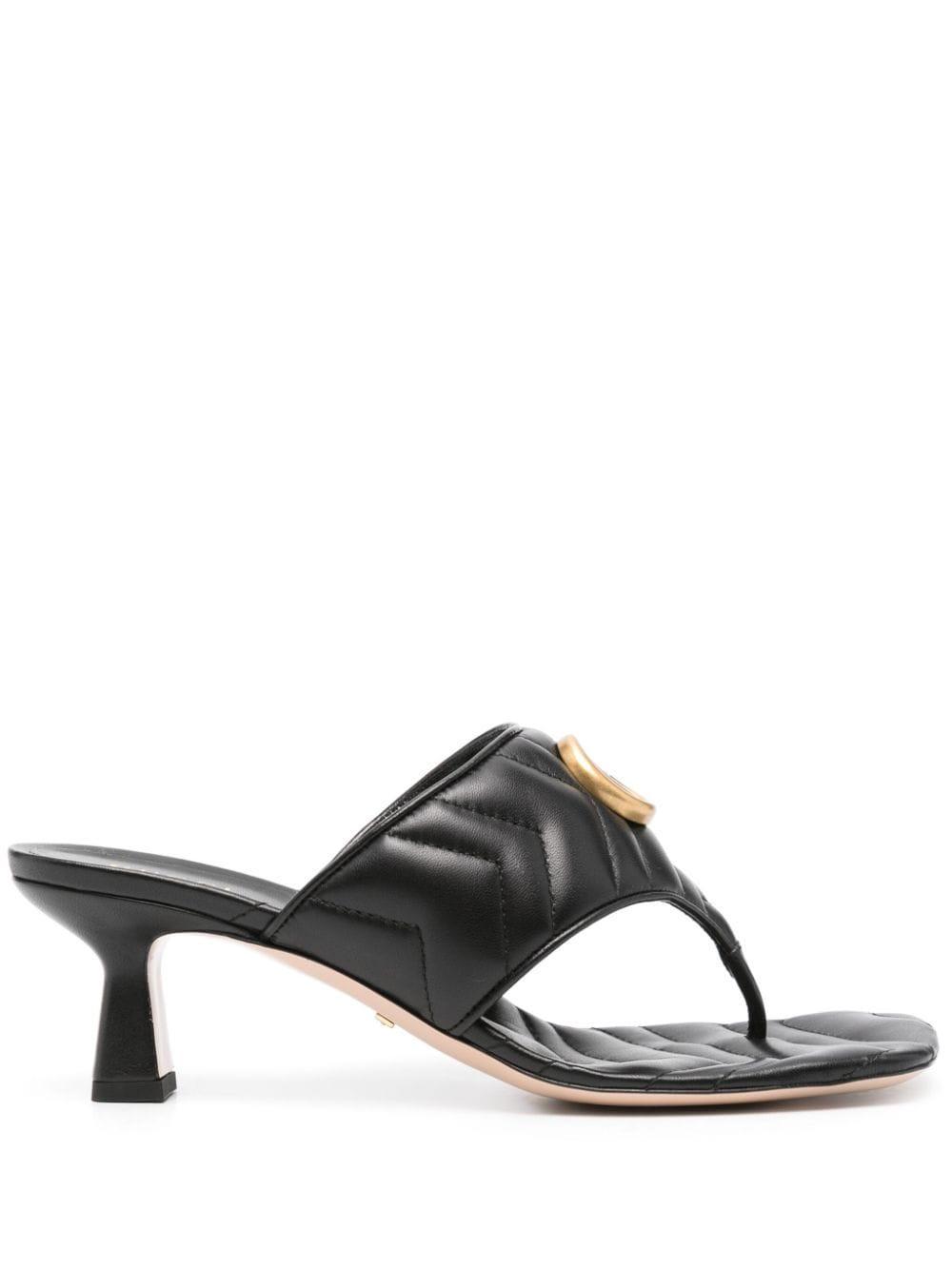 60mm Double G Leather Mules In Black Product Image