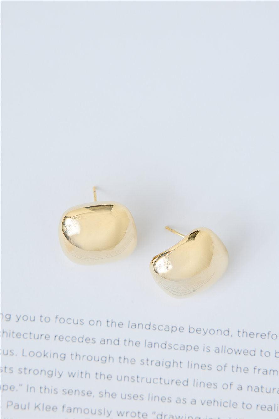 Simple Style Earrings Gold Product Image