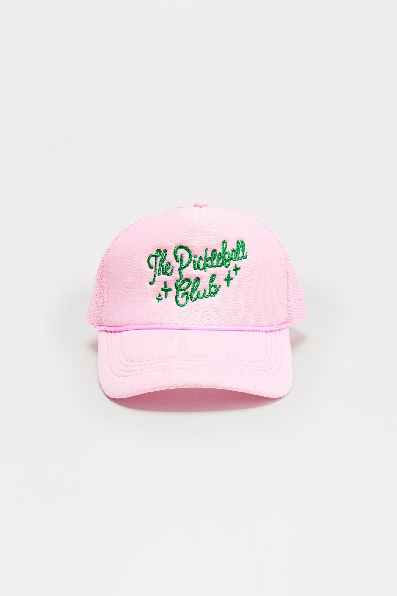 Pickleball Club Trucker Hat - Pink/combo Product Image