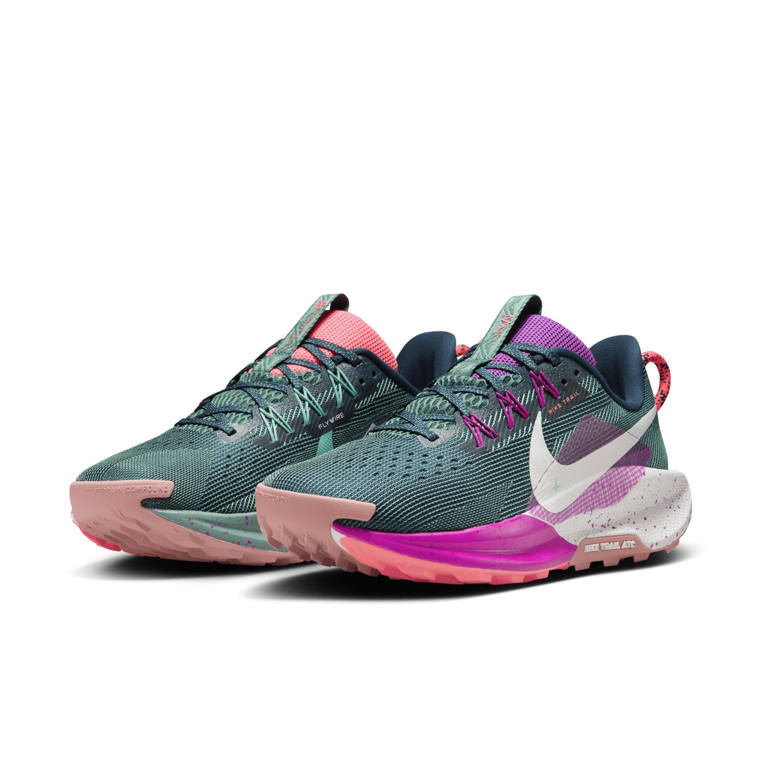 Nike Womens Reactx Pegasus Trail 5 - Running Shoes Armory Navy/Phantom/Vivid Grape Product Image