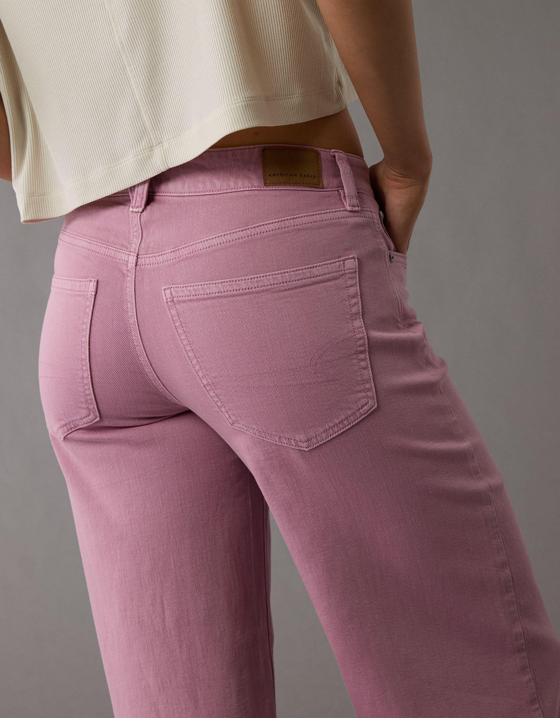 AE Dreamy Drape Stretch Low-Rise Baggy Wide-Leg Pant Product Image