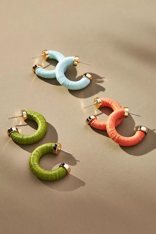 Small Raffia Hoop Earrings Product Image