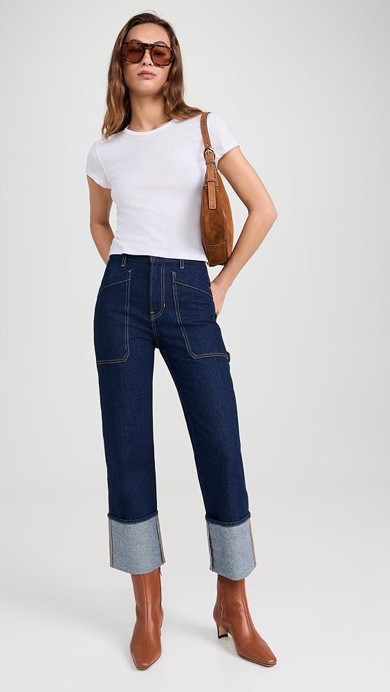 Veronica Beard Jean Dylan High Rise Straight Leg Jeans | Shopbop Product Image