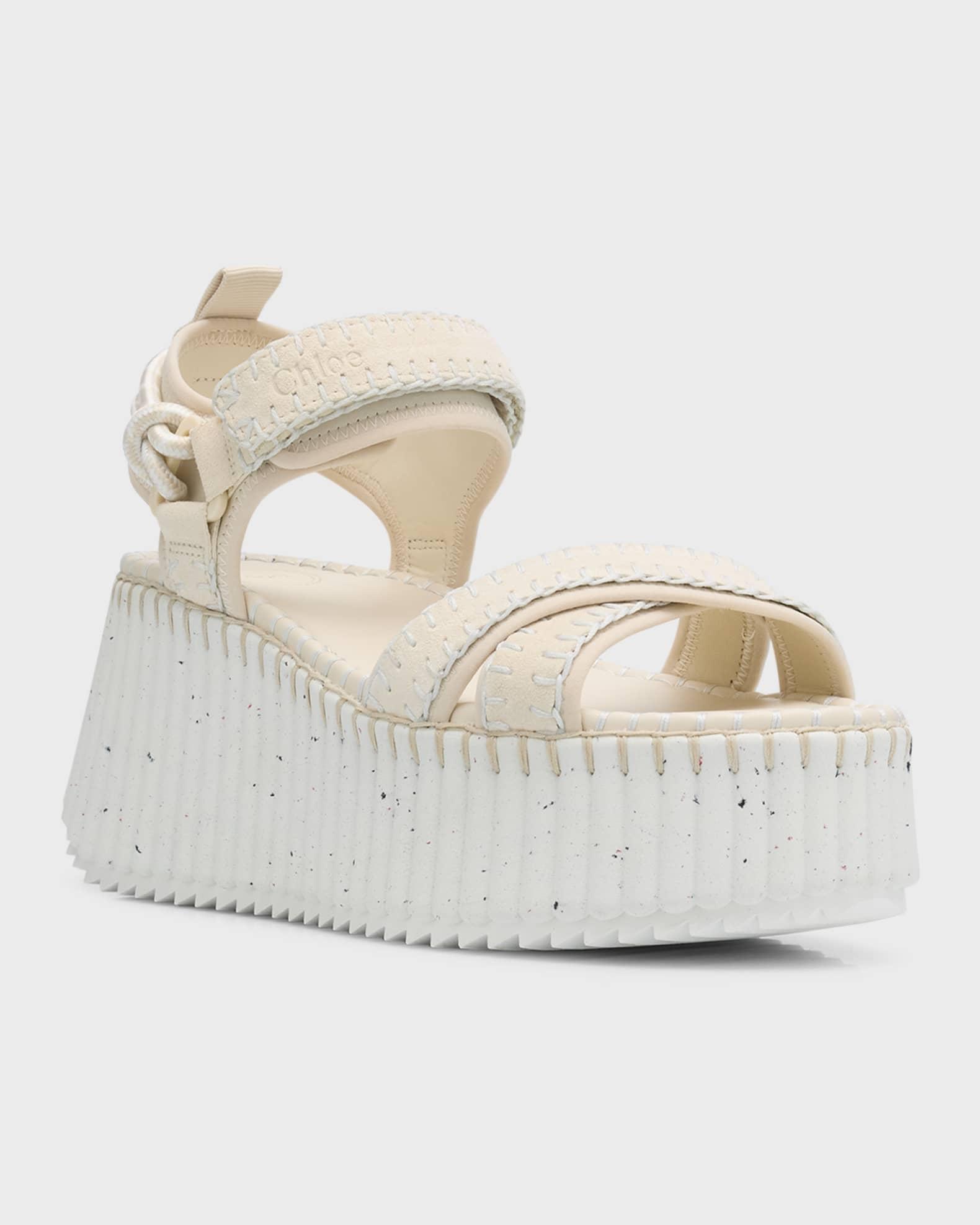 Nama Stitch Ankle-Strap Flatform Sandals Product Image