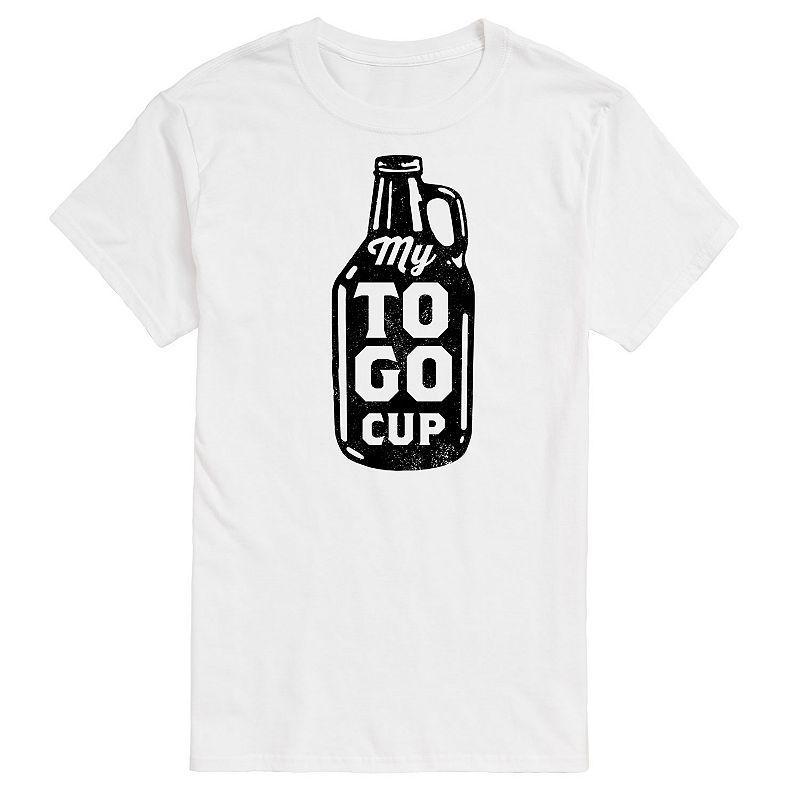 Men's My To Go Cup Graphic Tee, Size: Large, White Product Image