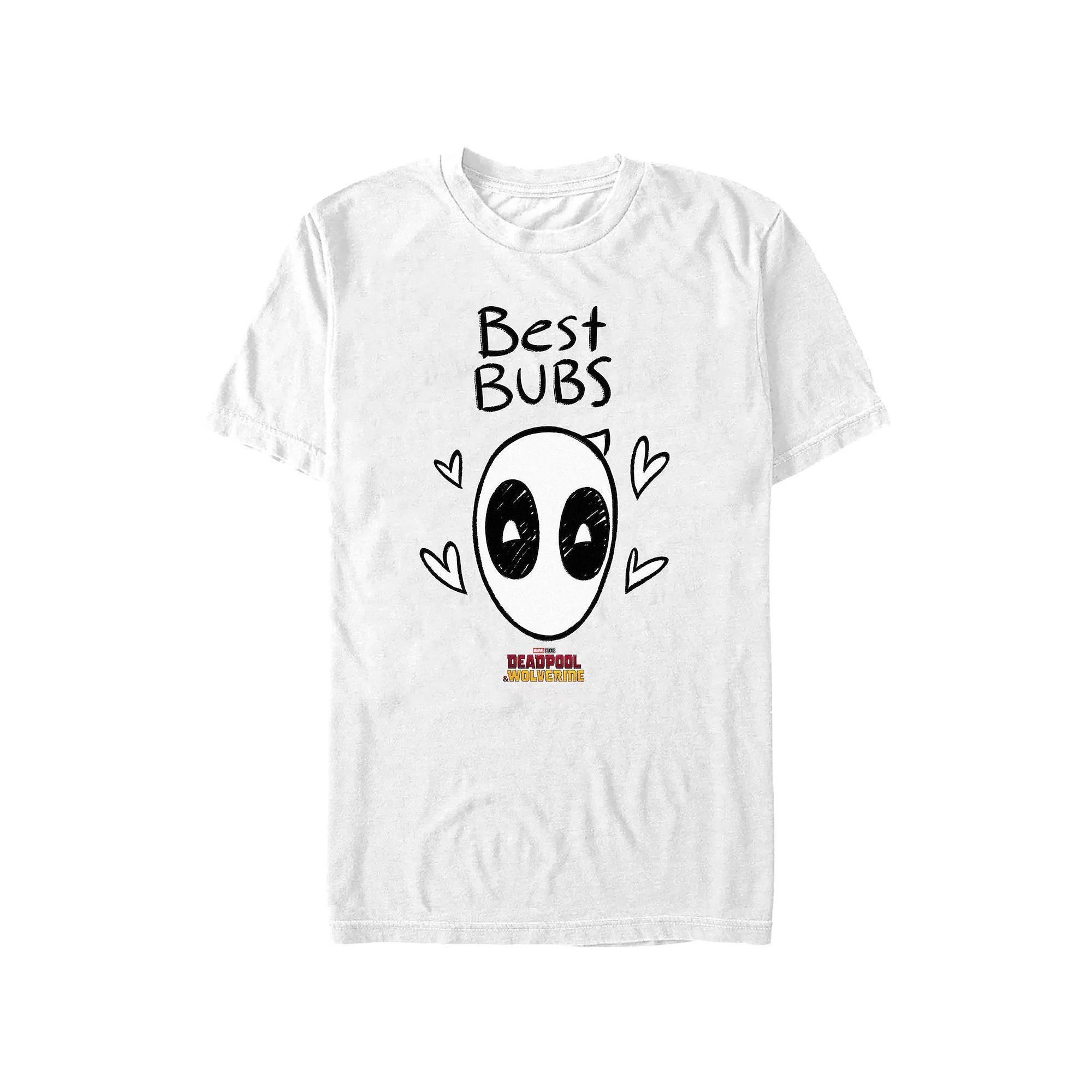 Men's Deadpool And Wolverine Best Bubs Doodle Graphic Tee,  Product Image