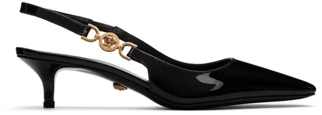 'medusa '95' Slingbacks Gold-tone Hardware In Black Product Image